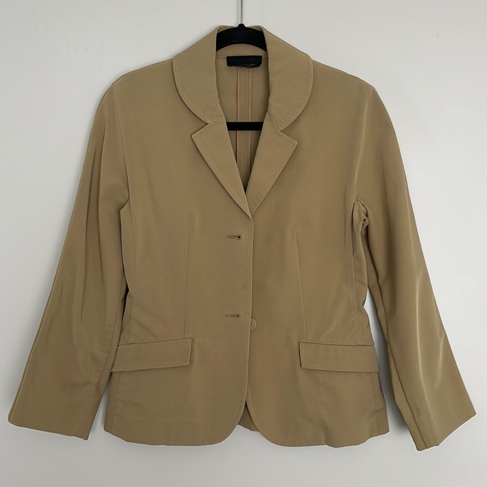 Prada Double Button Front Blazer Jacket Tan Women… - image 1